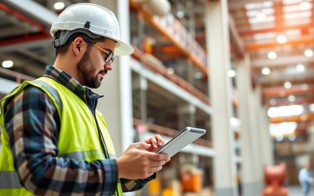 Commercial building in Louisville, KY with energy-efficient lighting and solar panels on the roof, demonstrating facility energy management strategies.