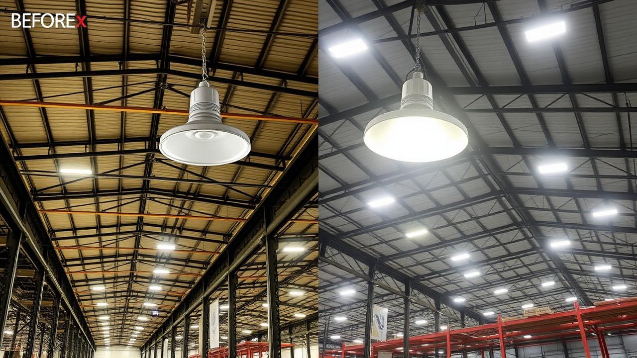 Commercial LED lighting retrofit in Louisville KY warehouse - Hadley Energy Solutions