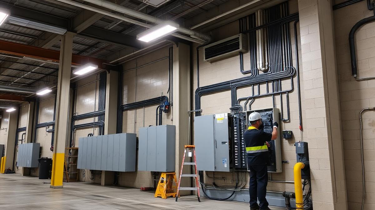 Industrial electrical panel work in Shepherdsville KY warehouse